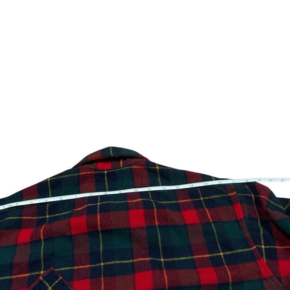 Vintage Pendleton Wool 70s 80s 90s Plaid Flannel Button Up Shirt M‎